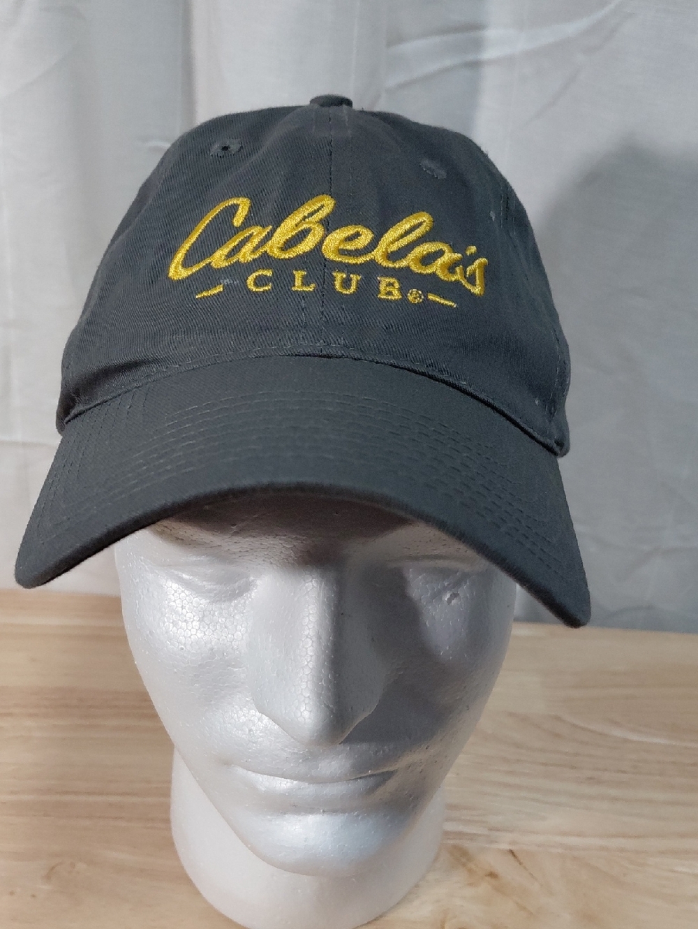 Cabela's Men's Dark Gray Cap with Yellow Embroidered Logo